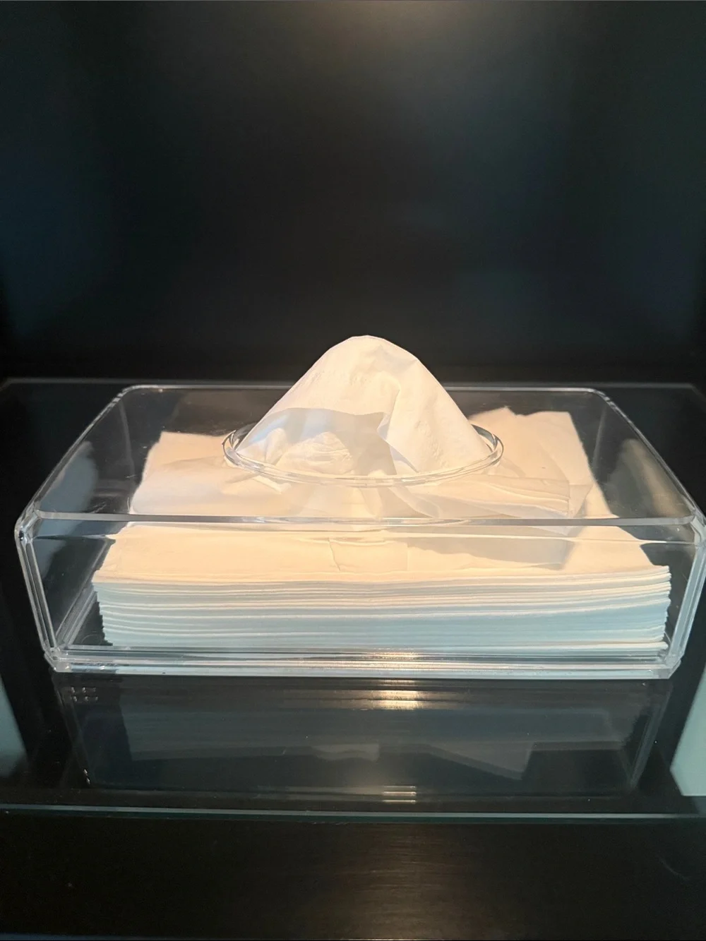 Vintage Acrylic or Lucite Tissue Holder